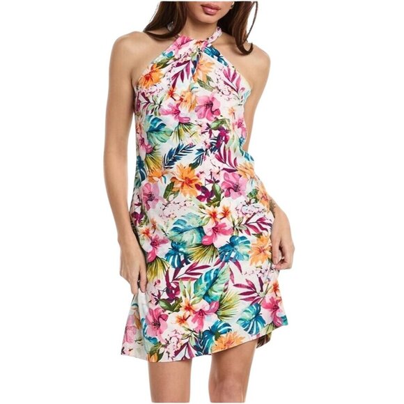 Tommy Bahama NWT $225 The Garden of Hope and Courage Silk Dress, Women's Size XL - Picture 1 of 11